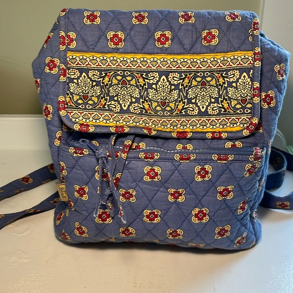 MaggiB Blue Quilted Backpack - Picture 1 of 11